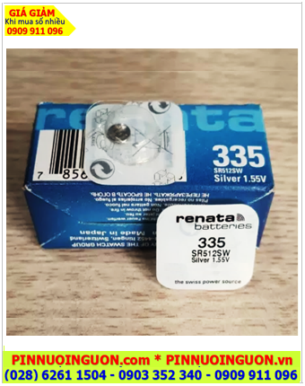Renata 335 _Pin SR512SW; Pin đồng hồ 1.55v Silver Oxide Renata 335 _Pin SR512SW